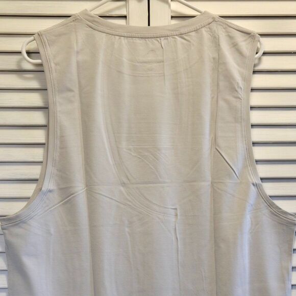 NWT ROKWOLF ESCAPE TANK TOP LUNAR ROCK PIMA COTTON/MODAL/SPANDEX OVERSIZED LARGE - Picture 4 of 10